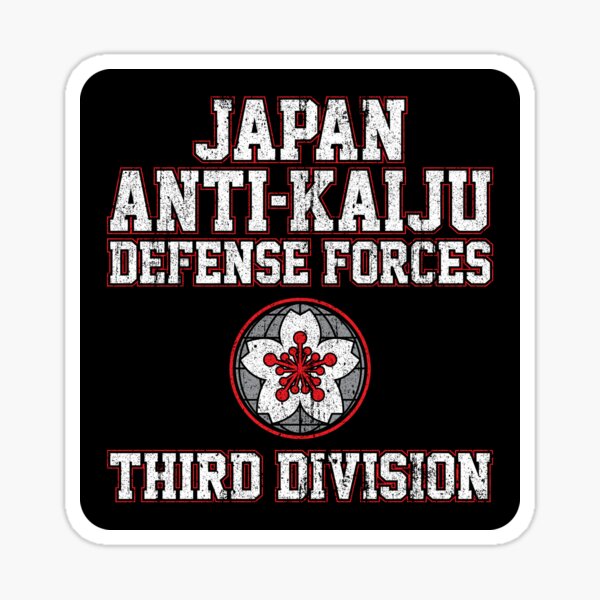 "Japan AntiKaiju Defense Forces Third Division" Sticker for Sale by