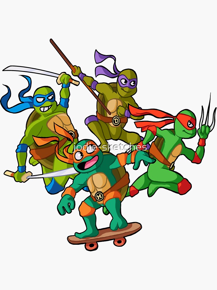 Adult Mutant Ninja Turtles Sticker for Sale by K8Cornell