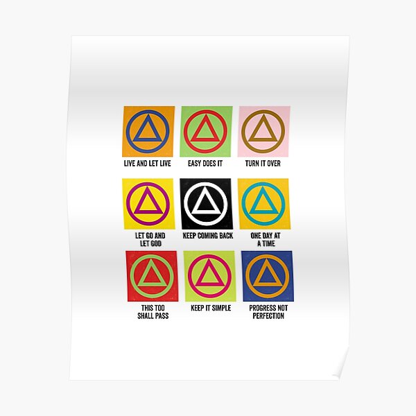 Twelve Step Slogans Poster