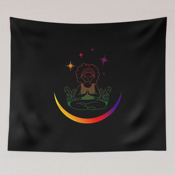 Item preview, Yoga moon stars 2 designed and sold by WorkoutatHome.
