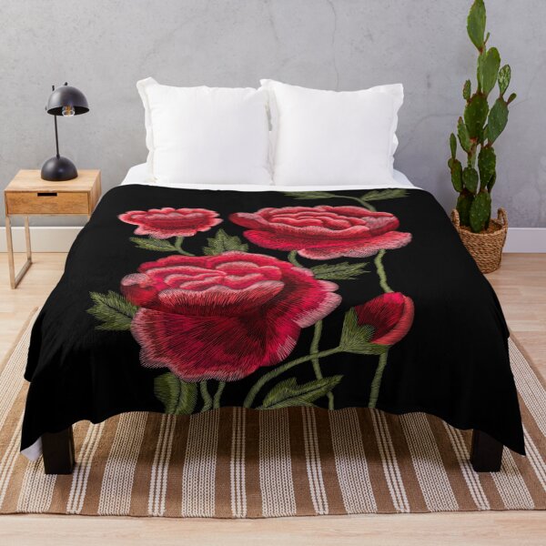 Item preview, Embroidered Roses designed and sold by FunWithChemo.