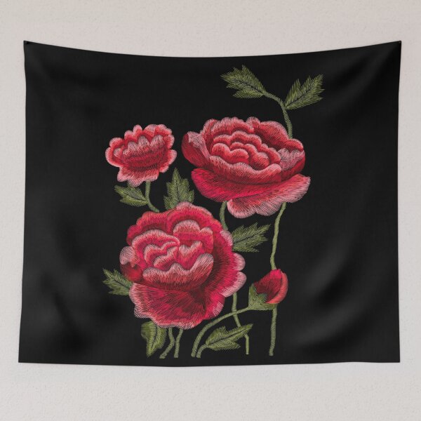 Item preview, Embroidered Roses designed and sold by FunWithChemo.