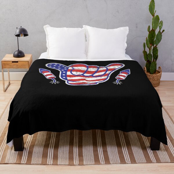 Item preview, Fun 4th Of July Shaka Hand American Flag Distressed Graphic designed and sold by tashiav.
