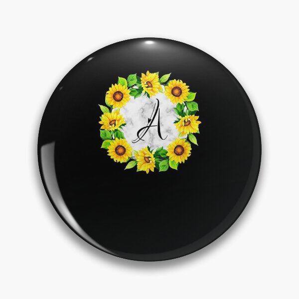 Item preview, Sunflower Letter A Initial Flower Style Design  designed and sold by tashiav.