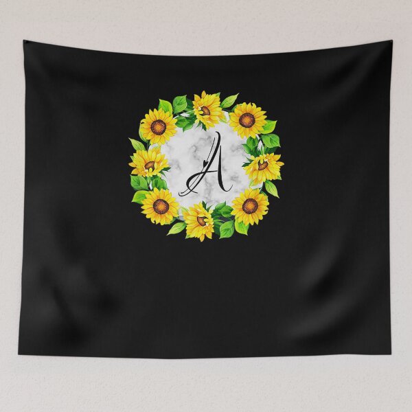 Item preview, Sunflower Letter A Initial Flower Style Design  designed and sold by tashiav.