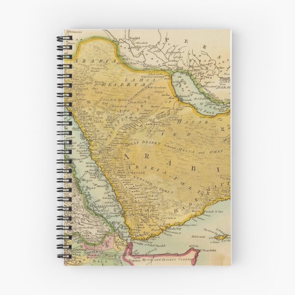 Item preview, Old Arabian Peninsula Map (1912) Vintage Saudi Arabia Atlas designed and sold by BravuraMedia.