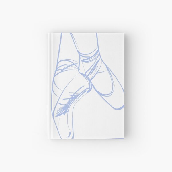 Periwinkle Ballet Pointe Shoes Hardcover Journal