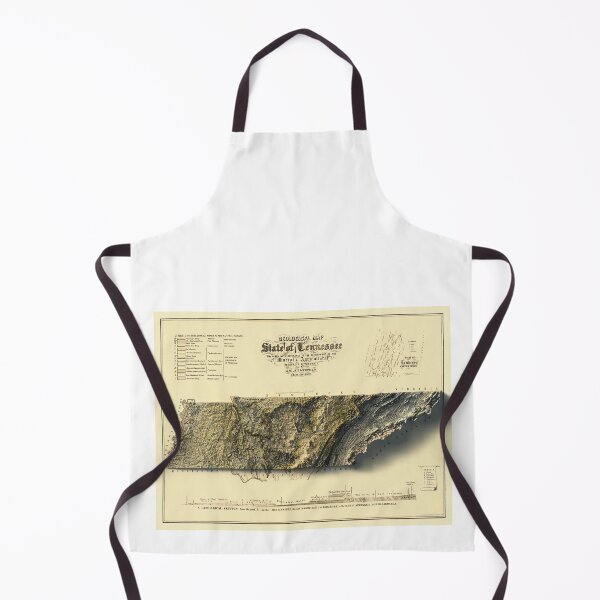 Item preview, 1855 Tennessee Relief Map digitally-rendered designed and sold by ThinkAboutMaps.
