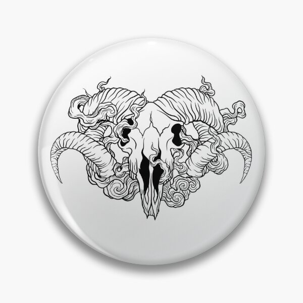 Item preview, Smoky Sheep Skull - Black Lines  designed and sold by LaGode.