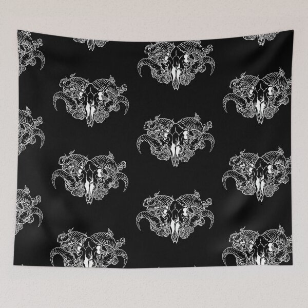 Item preview, Smoky Sheep Skull - White Lines  designed and sold by LaGode.