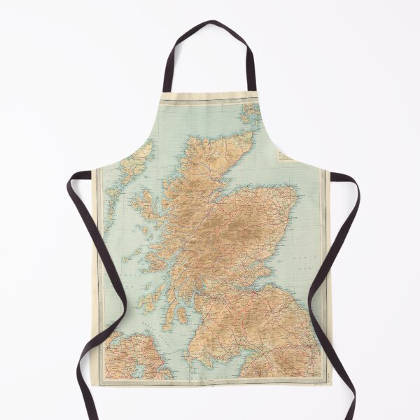 Item preview, Old Scotland Map (1912) Vintage Scottish Atlas designed and sold by BravuraMedia.