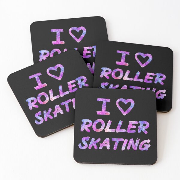 Artikelvorschau, Funkelndes Lila und Pink Ich liebe Rollschuhlaufen entworfen und verkauft von Mochi-Merch.