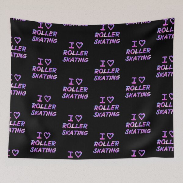 Item preview, Sparkly Purple and Pink I Love Roller Skating  designed and sold by Mochi-Merch.