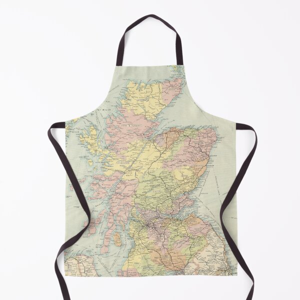 Item preview, Old Scotland Map (1912) Vintage Scottish Atlas designed and sold by BravuraMedia.