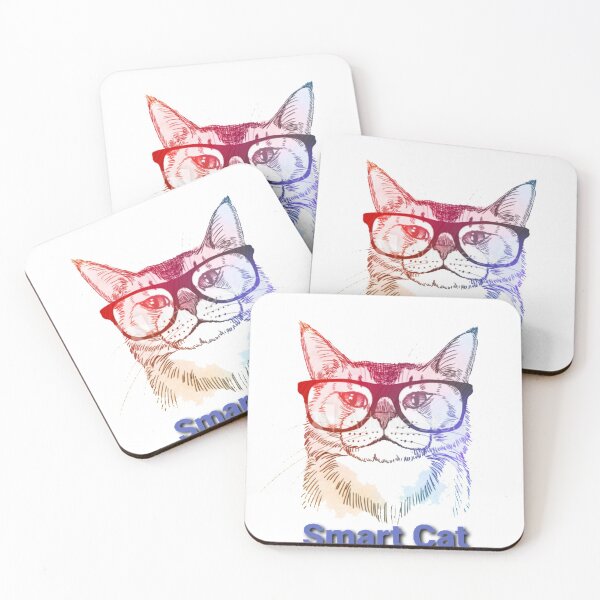 Item preview, Smart Cat wearing glasses designed and sold by slashrose4ever.