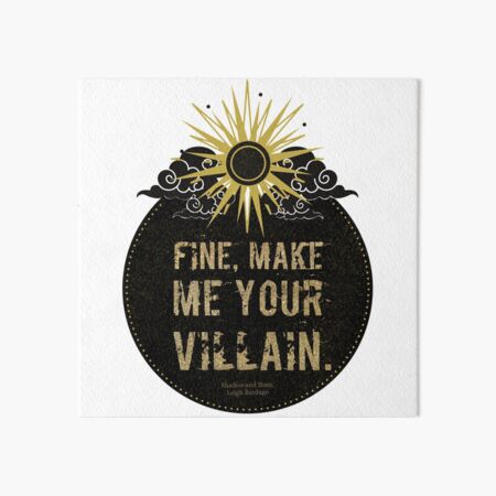 Grisha trilogy shadow and bone Fine Make Me Your Villain Bookish Pin Badge