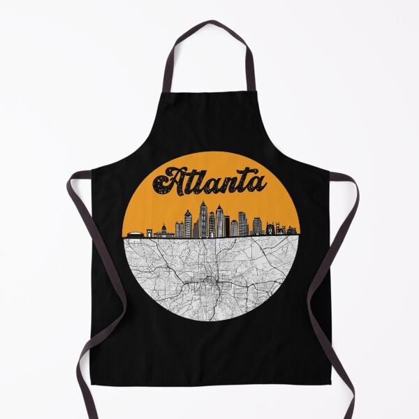Item preview, Atlanta City Skyline With Map Vintage designed and sold by KrisSidDesigns.