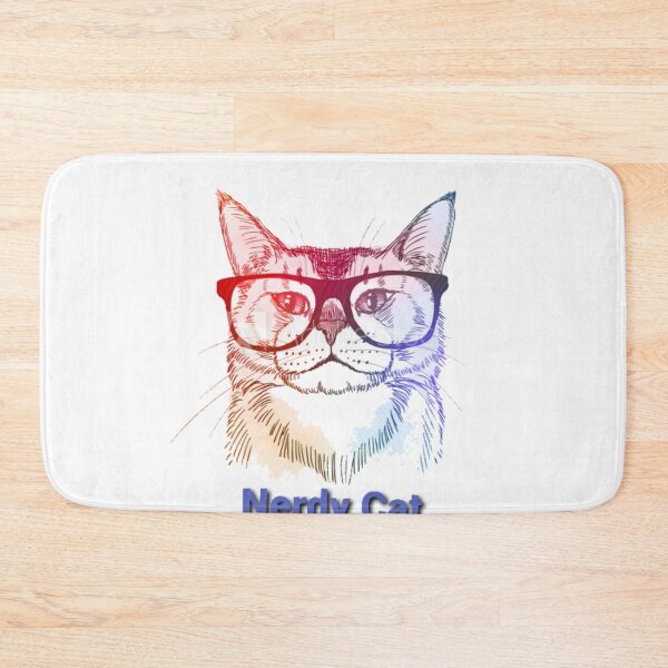 Item preview, Nerdy Smart Cat wearing glasses designed and sold by slashrose4ever.