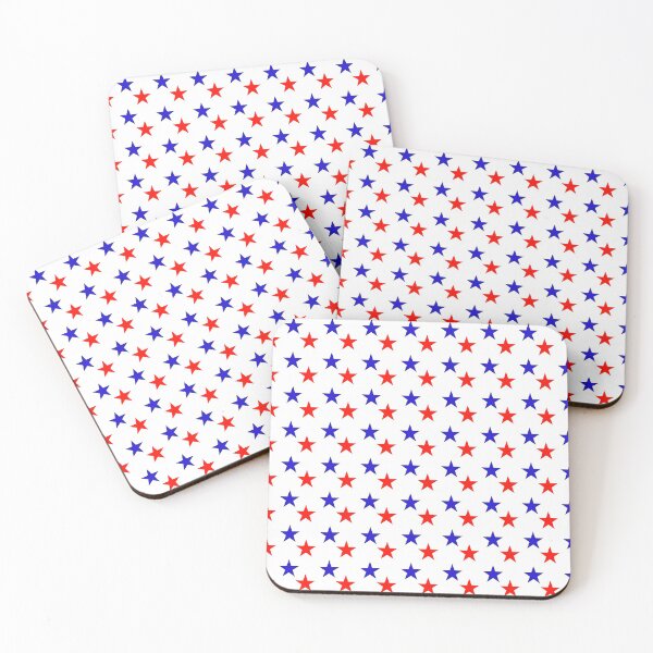 Item preview, Red & Blue Stars Pattern designed and sold by artistoutfitter.