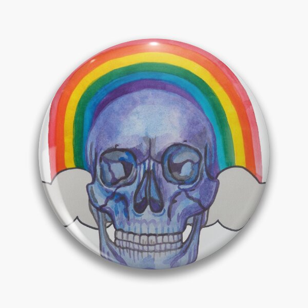 Item preview, Skull human head with rainbow designed and sold by susserain.