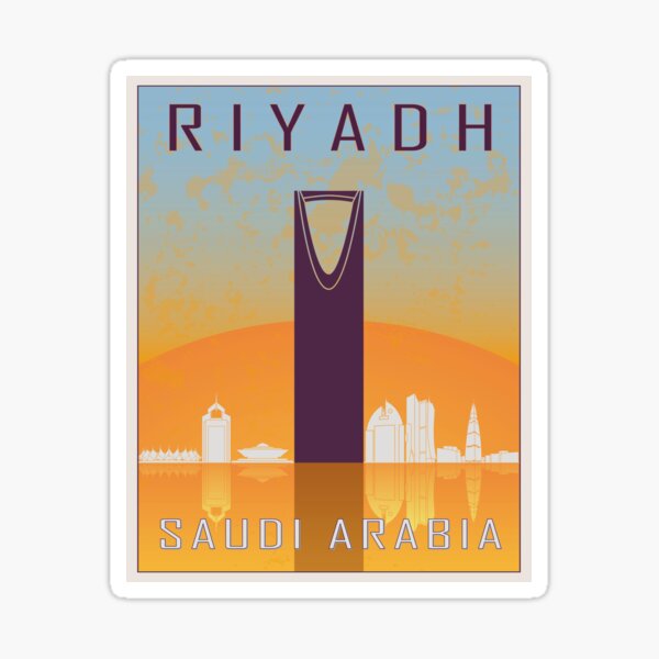 Riyadh vintage poster Sticker