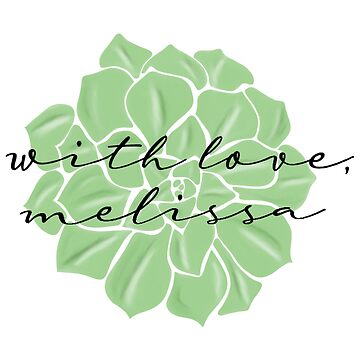 Artwork thumbnail, With Love Melissa Logo Succulent Green by WithLoveMelissa