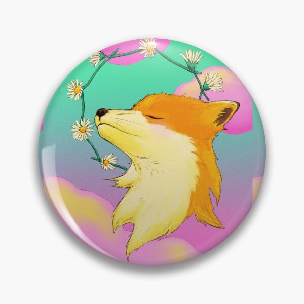 Item preview, Cute Fox With Daisy Crown designed and sold by janikiu.