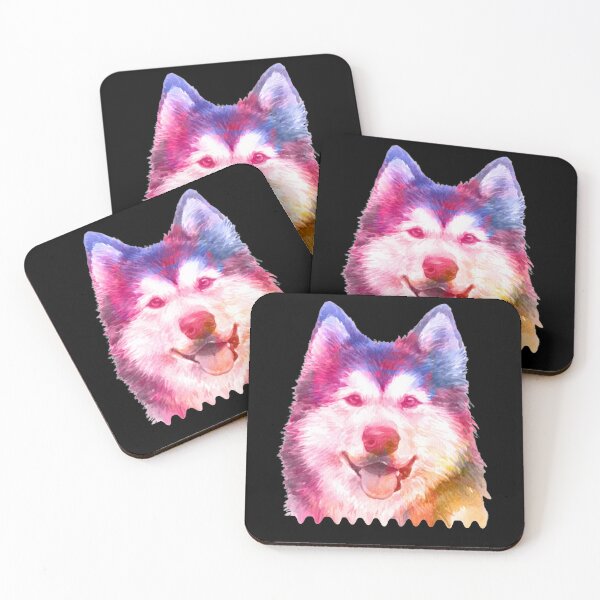 Item preview, Siberian Husky Dog Lover Portrait Watercolor Husky designed and sold by alaechamlal.