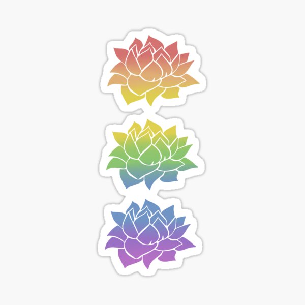 LGBTQ Rainbow Pride Succulents Sticker