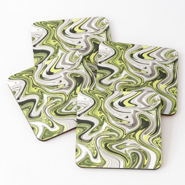 Item preview, Lime Green & Light Beige Marble designed and sold by Flydea.