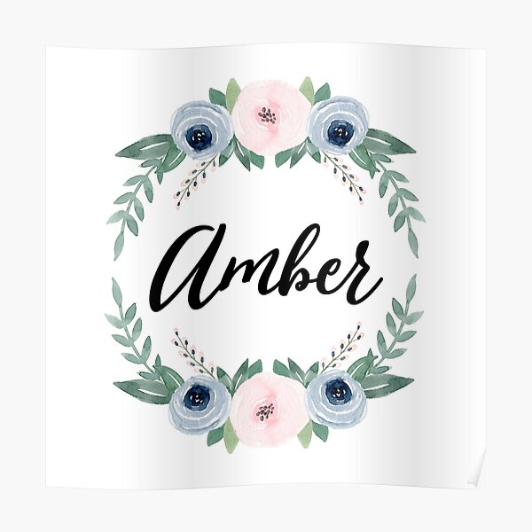 Amber Name Wall Art | Redbubble