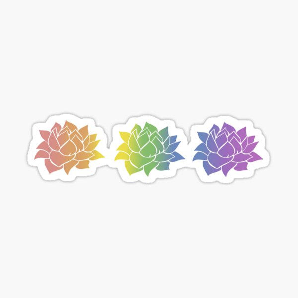 Rainbow LGBTQ Pride Succulents Sticker
