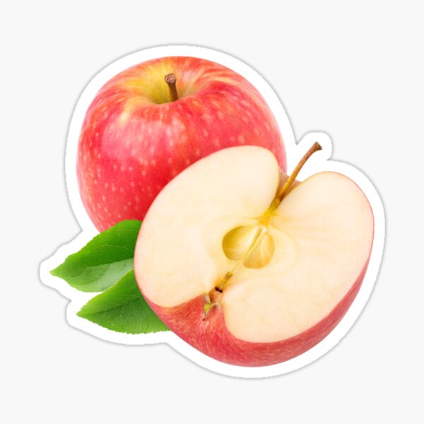 Cut Apples Sticker For Sale By 6hands Redbubble 