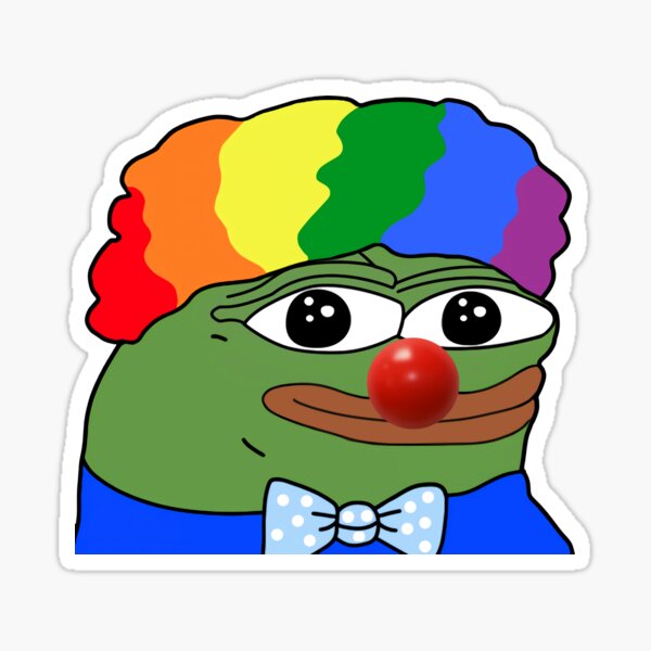 Sticker Clown Pepe Redbubble