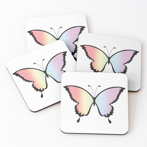Artikelvorschau, Schmetterlings-Illustrationsdesign - Regenbogen-Pastellflügel (Design 10) entworfen und verkauft von HJacka.