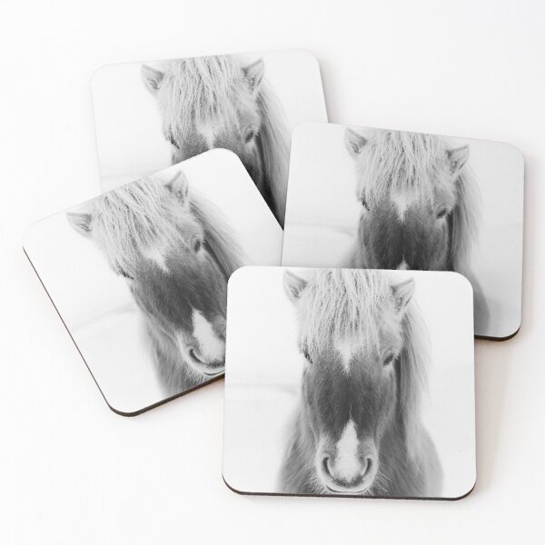 Item preview, Icelandic Horse Portrait, black and white designed and sold by Amy Brinkman.