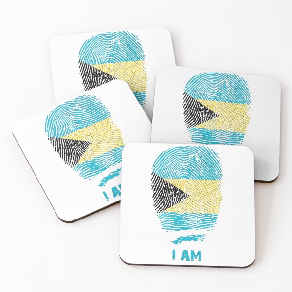 Item preview, Bahamas Flag Fingerprint  designed and sold by zeautees.
