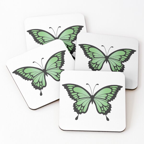 Artikelvorschau, Schmetterlings-Illustrationsdesign - Grüne detaillierte Flügel (Design 18) entworfen und verkauft von HJacka.