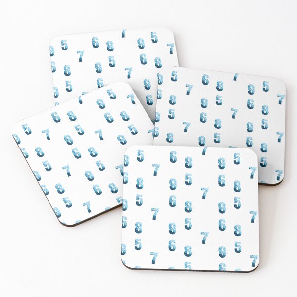 Item preview, Ocean Waves Numbers Sticker Pack (5, 6, 7, 8, 9) designed and sold by LiveAndGlow.