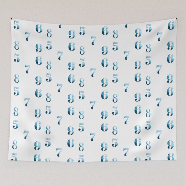Item preview, Ocean Waves Numbers Sticker Pack (5, 6, 7, 8, 9) designed and sold by LiveAndGlow.