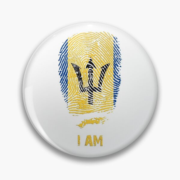 Artikelvorschau, Fingerabdruck der Flagge von Barbados entworfen und verkauft von zeautees.