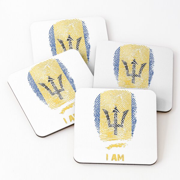 Item preview, Barbados Flag Fingerprint  designed and sold by zeautees.