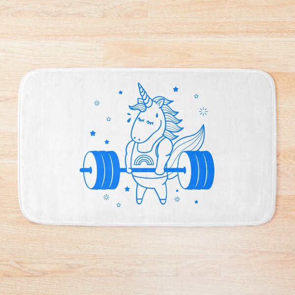 Item preview, Unicorn Deadlift White - Funny Gym designed and sold by GymWearDepot.