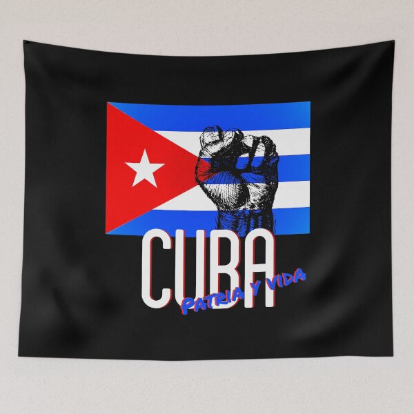 Item preview, Cuba, Patria Y Vida Cuba Flag vintage retro  designed and sold by hasondx.