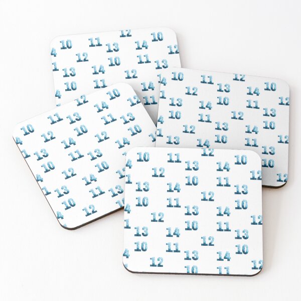 Item preview, Ocean Waves Numbers Sticker Pack (10, 11, 12, 13, 14) designed and sold by LiveAndGlow.