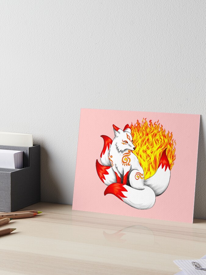 Fox Kitsune with Red Foxfire