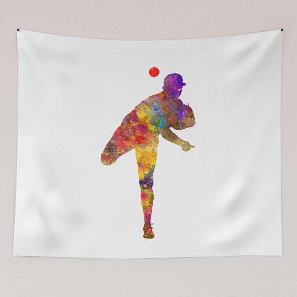 Item preview, Baseball player throwing a ball designed and sold by paulrommer.