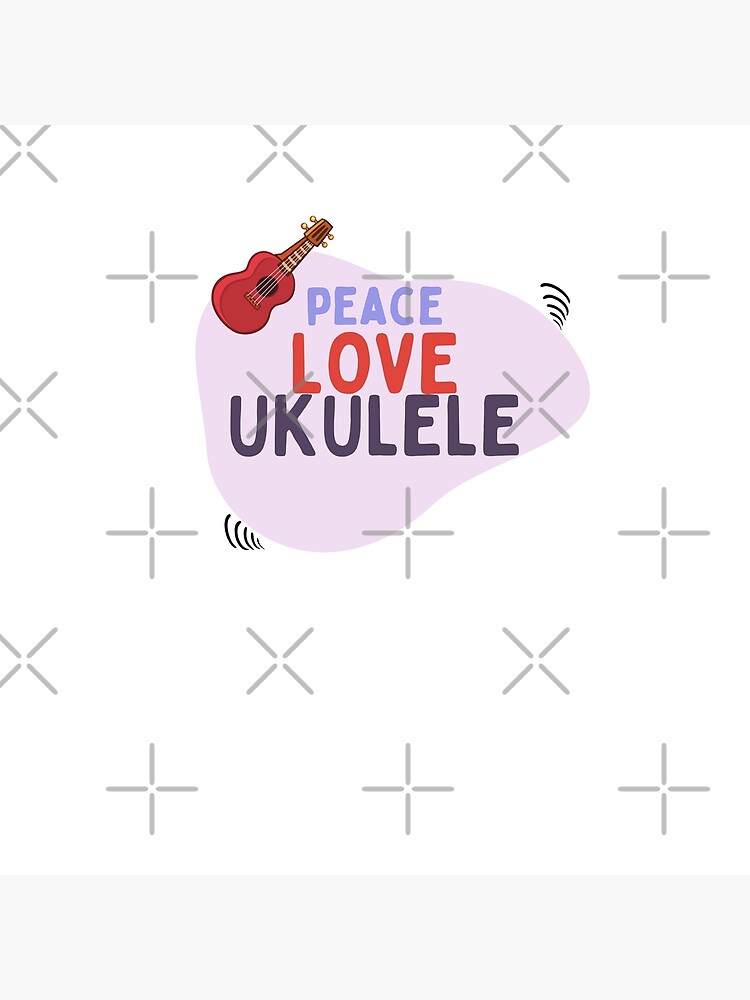 Discover Peace Love Ukulele perfect for Ukulele and guitar lovers.C;assic t-shirts, Hoodies Premium Matte Vertical Poster