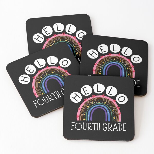 Item preview, Hello Fourth Grade Back to School Cute Boho Rainbow designed and sold by Krysanthe.