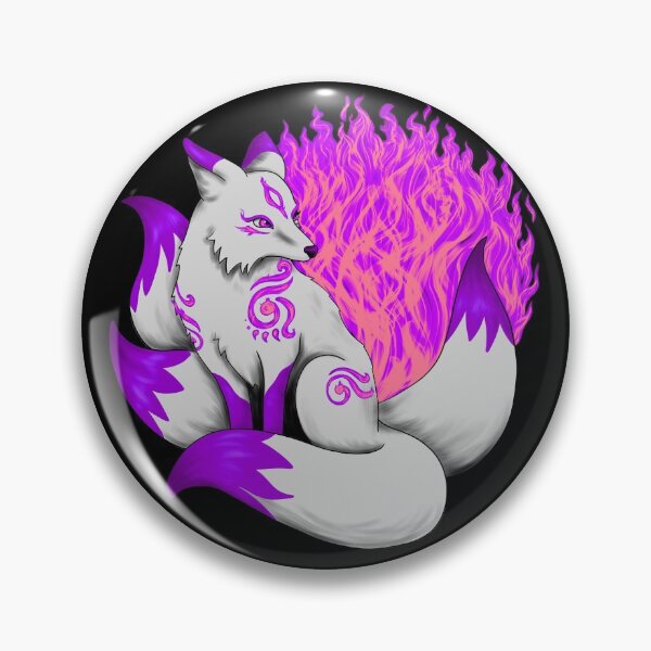 Item preview, Kitsune Fox with Pink and Purple Foxfire designed and sold by Lady-Lilac.